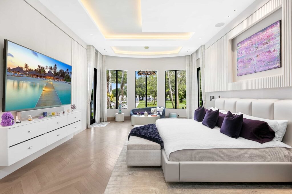 Villa Sereno in Stone Creek Ranch, Delray Beach, lists for £40m, boasting 11,000 sq ft of luxury, a Louis Vuitton themed wardrobe and five acres of grounds.