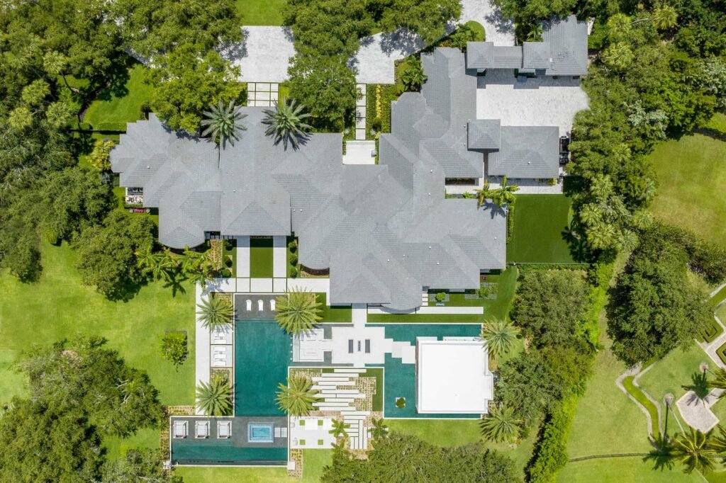 Villa Sereno in Stone Creek Ranch, Delray Beach, lists for £40m, boasting 11,000 sq ft of luxury, a Louis Vuitton themed wardrobe and five acres of grounds.