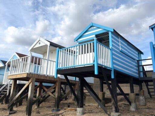 A one room beach hut on stilts in Thorpe Bay offers sweeping Thames Estuary views for £115,000, but buyers face a 10 year lease and £550 ground rent.