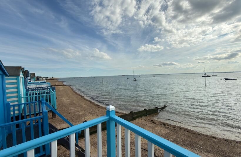 A one room beach hut on stilts in Thorpe Bay offers sweeping Thames Estuary views for £115,000, but buyers face a 10 year lease and £550 ground rent.