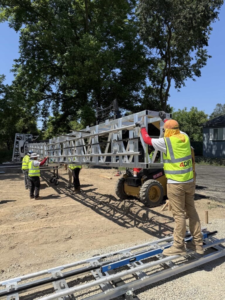 A 3D printer has created the first affordable neighbourhood in California, with bulletproof concrete homes from 4DIFY hitting the market at £280,000.