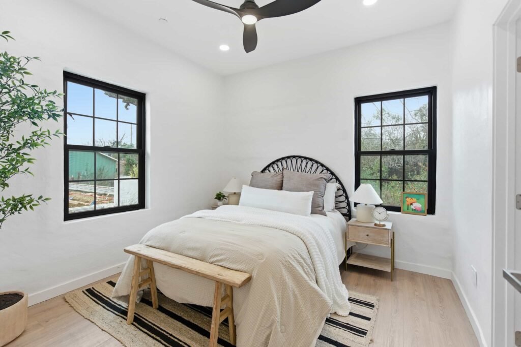 A 3D printer has created the first affordable neighbourhood in California, with bulletproof concrete homes from 4DIFY hitting the market at £280,000.