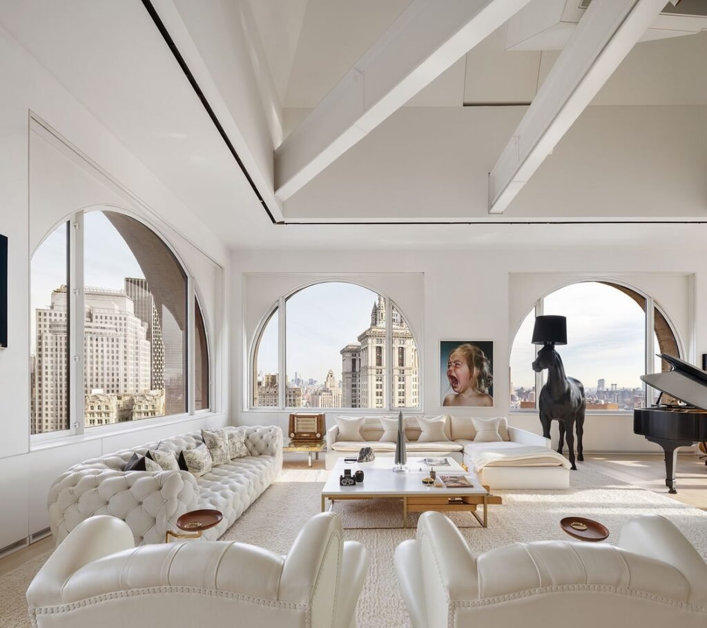 A $20m “sky house” atop a New York skyscraper stuns with a spiral slide, climbing wall and panoramic views, blending luxury living with bold, playful design