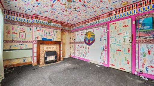 A £125,000 Nuneaton terrace with Egyptian murals, religious icons, and Jedward posters has left buyers baffled, but agents say it offers strong renovation potential.