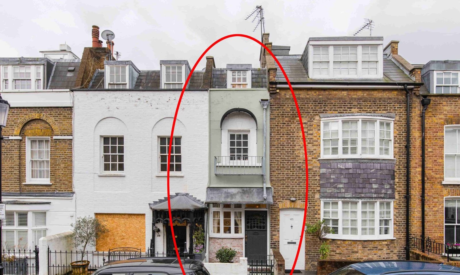 London's second narrowest home, just seven feet wide in Kensington, is on sale for £1.2 million, somehow squeezing in two bedrooms, two bathrooms and a private terrace.