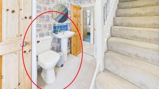 A £225,000 North Yorkshire coastal cottage has raised eyebrows with its open-plan bathroom sitting by the staircase, despite an otherwise stylish and freshly refurbished interior.