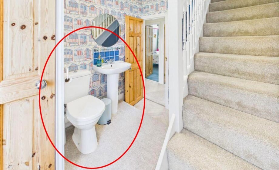 A £225,000 North Yorkshire coastal cottage has raised eyebrows with its open-plan bathroom sitting by the staircase, despite an otherwise stylish and freshly refurbished interior.
