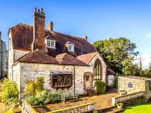 A £2.25 million Hampshire estate comes complete with its own 15th-century castle ruins, including a hexagonal gate tower linked to Henry VIII and the War of the Roses.