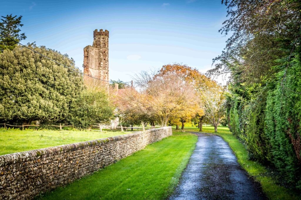A £2.25 million Hampshire estate comes complete with its own 15th-century castle ruins, including a hexagonal gate tower linked to Henry VIII and the War of the Roses.