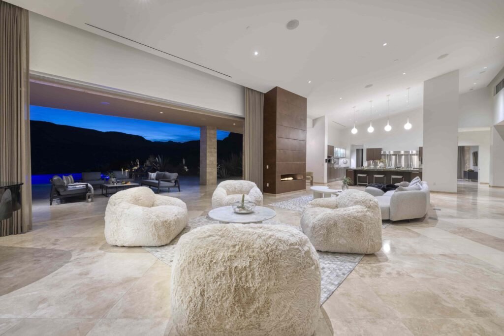 A luxury Las Vegas estate owned by the Morton family hits the market for £14.7m, boasting resort-style living, a waterslide and space for 250 guests in a stunning desert setting.