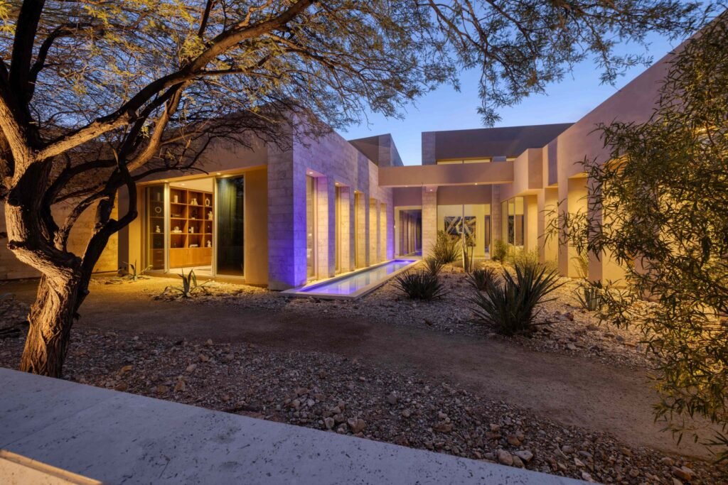 A luxury Las Vegas estate owned by the Morton family hits the market for £14.7m, boasting resort-style living, a waterslide and space for 250 guests in a stunning desert setting.