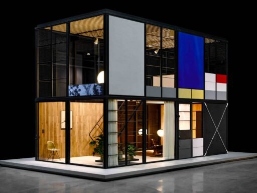 The iconic Eames House is reimagined as a flatpack modular home system, letting buyers build and customise their own stylish version with modern, sustainable design.