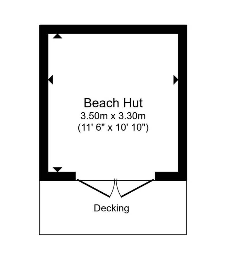 A small beach hut without mains power on sale for £200,000 at Abersoch beach, Gwynedd, Wales - same price as nearby houses with stunning Cardigan Bay views.