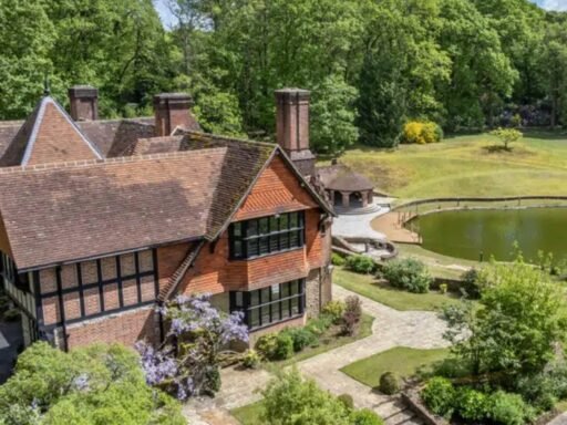 A stunning 10-bedroom Hampshire mansion designed in the 1920s has hit the market for £3.25m - complete with a Harrier jump jet sitting proudly on the back lawn.