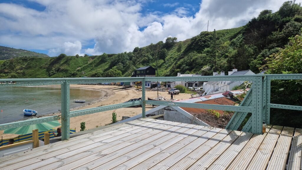 A tiny 11ft beach hut with its own rooftop sun deck has hit the market for £50,000 after being owned by the same family for more than 60 years.