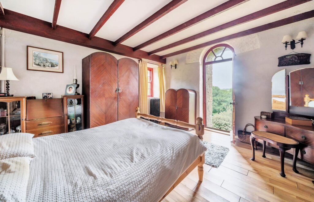 A Grade II-listed Cornish tin mine engine house has gone on sale for £500,000 after being converted into a striking five-floor, three-bedroom home with countryside views.