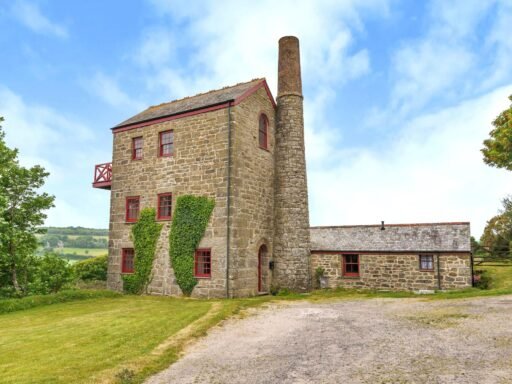 A Grade II-listed Cornish tin mine engine house has gone on sale for £500,000 after being converted into a striking five-floor, three-bedroom home with countryside views.