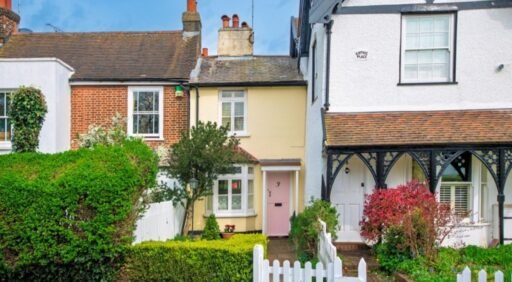 One of Britain's narrowest homes, an 18th-century cottage just 16ft wide, is on the market for £500,000 - with a main bedroom the same size as a Tube carriage.