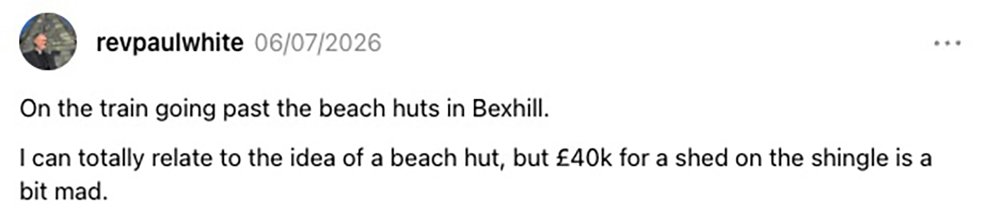 A tiny 6ft by 7ft beach hut on a shingle beach in East Sussex has gone on sale for £40,000 - the price of a luxury car - with locals branding the cost "mad".