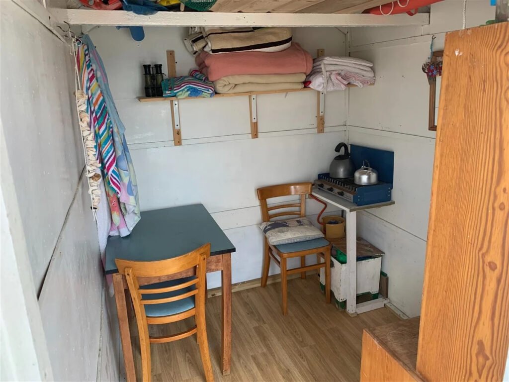 A tiny 6ft by 7ft beach hut on a shingle beach in East Sussex has gone on sale for £40,000 - the price of a luxury car - with locals branding the cost "mad".