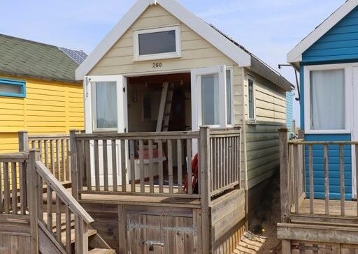 Tiny beach huts are still commanding eye-watering prices - with one in Christchurch, Dorset, on the market for a staggering £425,000 despite falling demand.