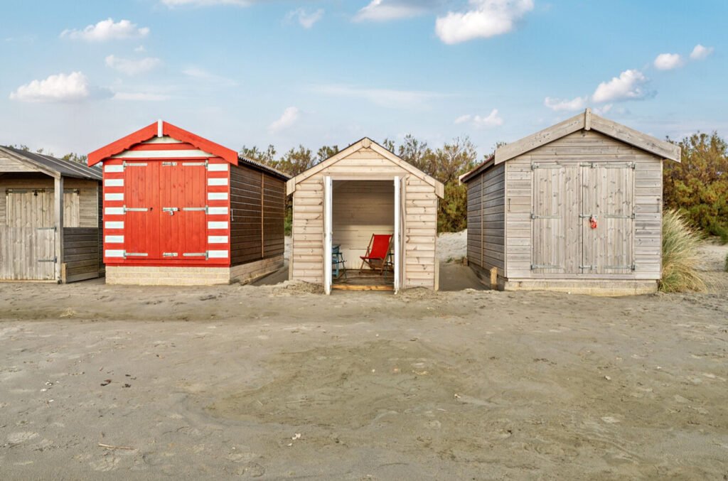 Tiny beach huts are still commanding eye-watering prices - with one in Christchurch, Dorset, on the market for a staggering £425,000 despite falling demand.