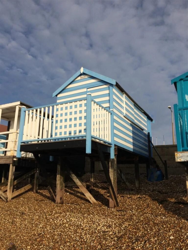 Tiny beach huts are still commanding eye-watering prices - with one in Christchurch, Dorset, on the market for a staggering £425,000 despite falling demand.
