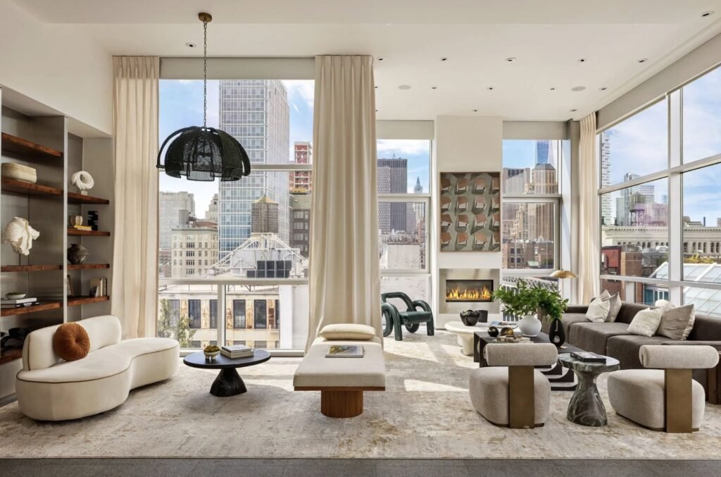 Arsenal legend Thierry Henry has relisted his SoHo penthouse for $25million after slashing the price - and it comes with a huge rooftop with views of the Brooklyn Bridge.