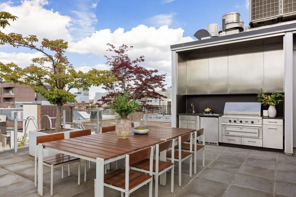 Arsenal legend Thierry Henry has relisted his SoHo penthouse for $25million after slashing the price - and it comes with a huge rooftop with views of the Brooklyn Bridge.