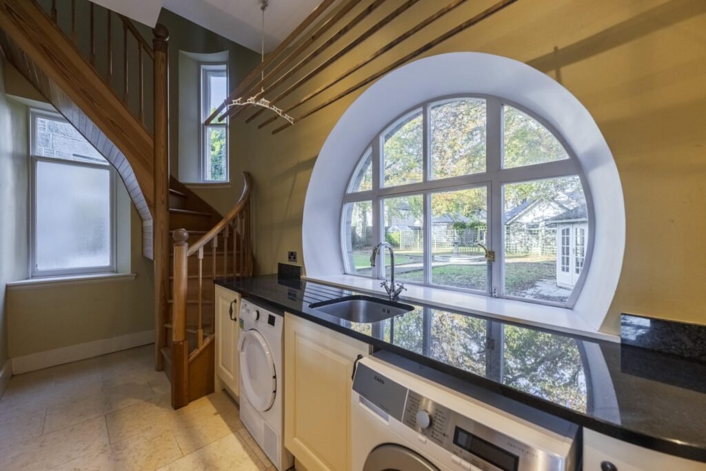 A magnificent eight-bedroom castle boasting a secret door, turret bedroom and 20 stunning stained-glass windows has gone on the market for £1.5million.