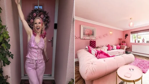 Sarah Wilkinson has poured £25,000 into turning her Berkshire home into a Barbie-inspired pink palace - from the garage door to her power drill - and it's now up for sale.