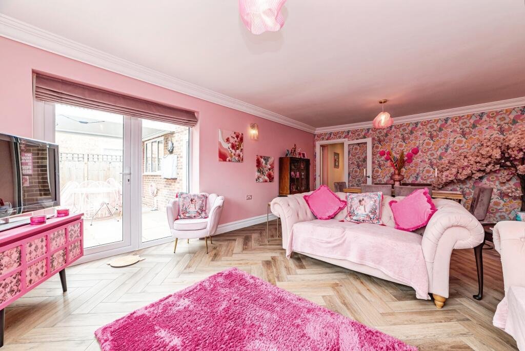 Sarah Wilkinson has poured £25,000 into turning her Berkshire home into a Barbie-inspired pink palace - from the garage door to her power drill - and it's now up for sale.