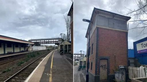 Britain's strangest holiday home - a Grade II-listed signal box on a working railway platform in Torquay, Devon - is on sale for just £29,000 at auction.