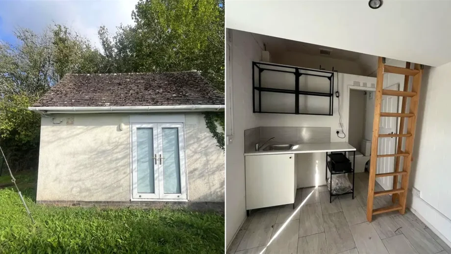 England’s “smallest home” sitting beside a busy road and measuring just 10ft by 10ft has gone on sale for £27,000. The windowless building measures just 10ft by 10ft.