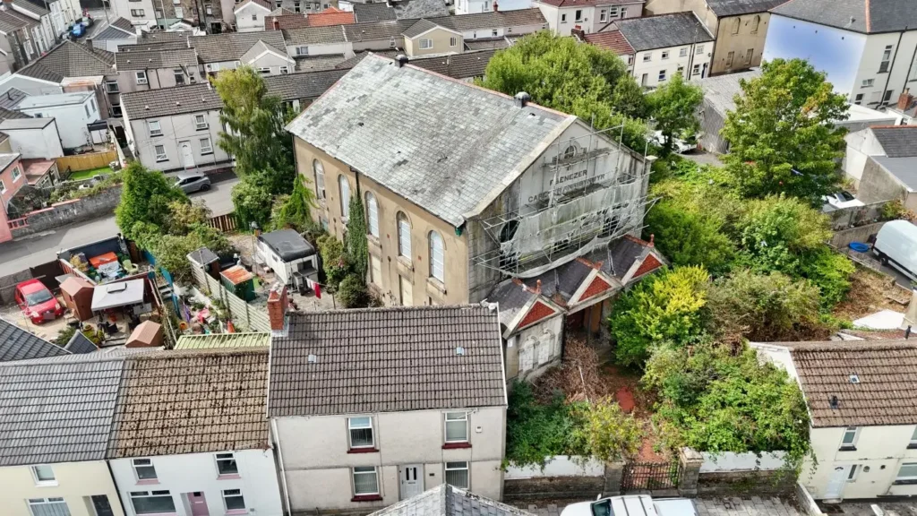 Grade-II listed former chapel on sale for £1 - large enough to convert into five flats. Historic 19th-century property in Aberdare available at auction.
