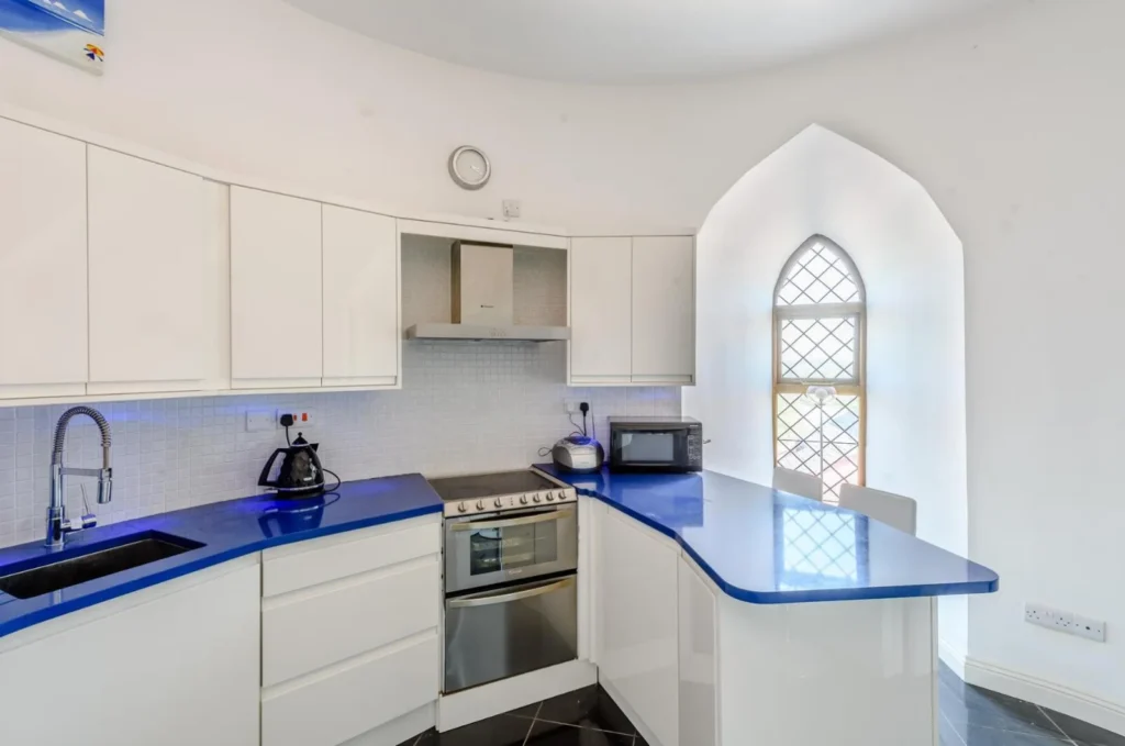 A one-bed home inside a historic folly tower with spiral staircases and a rooftop terrace is up for sale for £300,000. The Grade II-listed Gazebo Tower was built in.