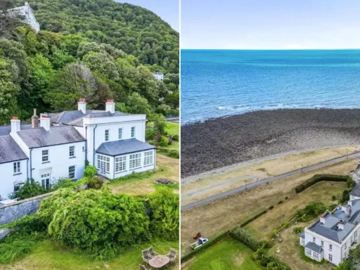 A sprawling 19-bed seaside manor with spectacular coastal views has hit the market for just £250,000 - but its new owner will have to tread unsafe areas if they want to.