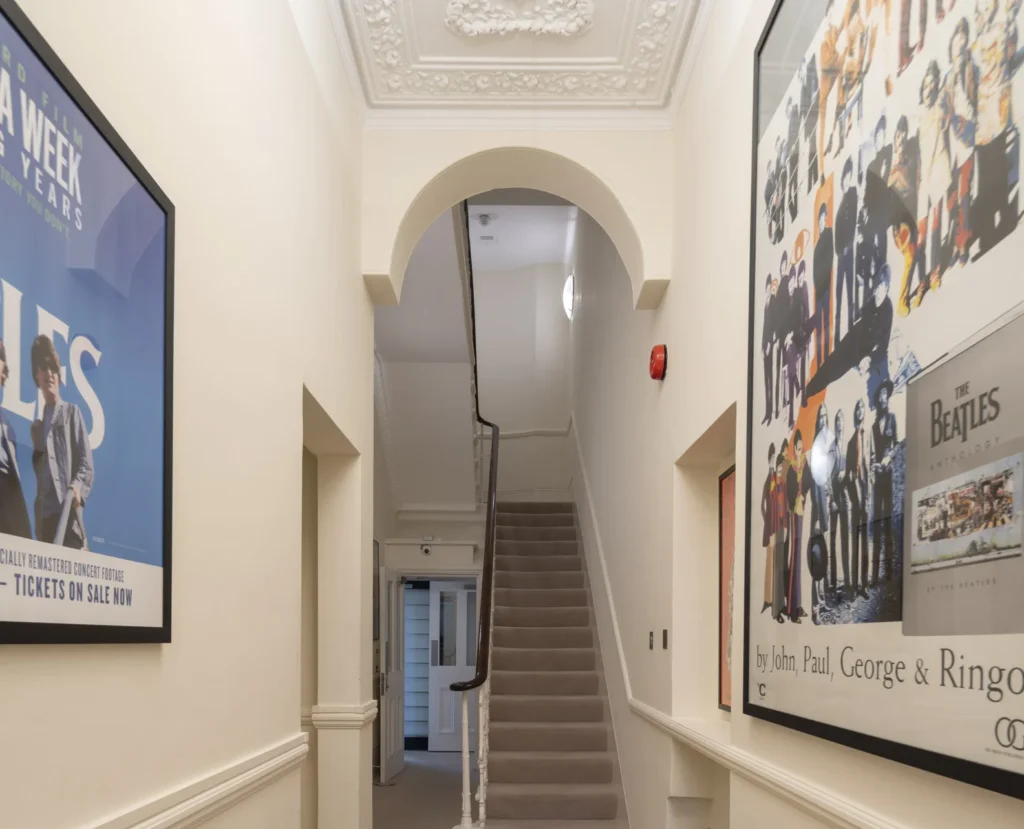 Beatles fans can own a piece of the Fab Four’s business empire if they have £9.5million to spare. The long-standing global headquarters of Apple Corps, the multimedia.