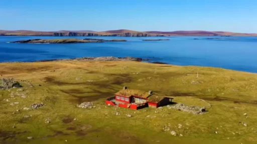 Remote Scottish island Hildasay with pier and bothy sells for £350,000. Historic Shetland island spans 267 acres with fishing and quarrying heritage.
